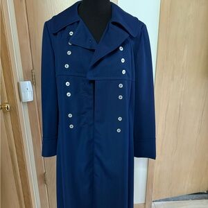 VINTAGE Navy Double-Breasted Fully lined Women's lightweight Trenchcoat